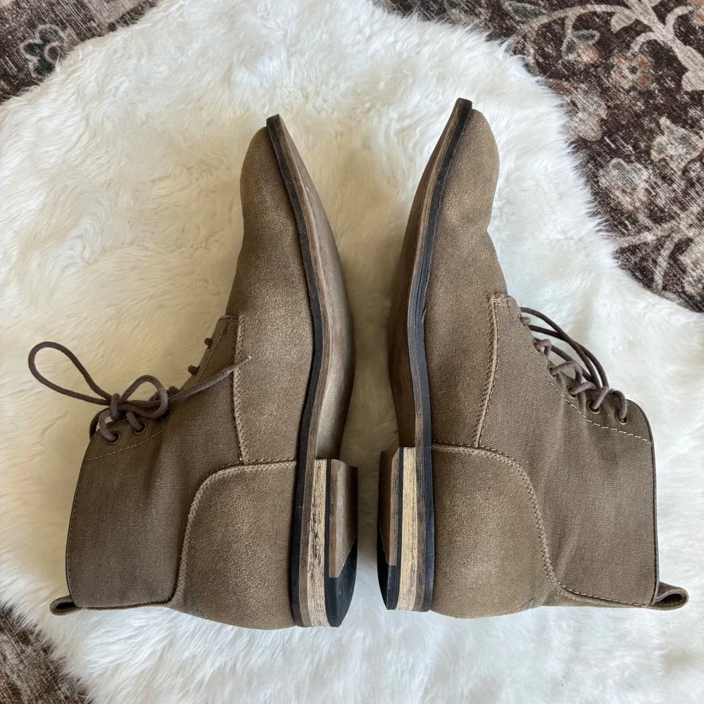 GUESS Mens Chukka Desert Boots Brown Taupe Lace Up Ankle GMEAMON Size 12